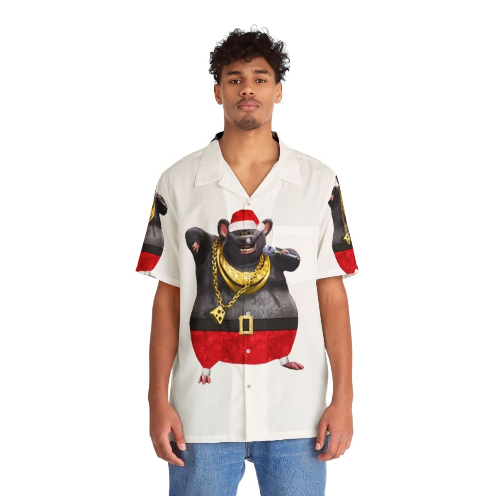 Biggie Cheese Christmas Hawaiian Shirt - People Front