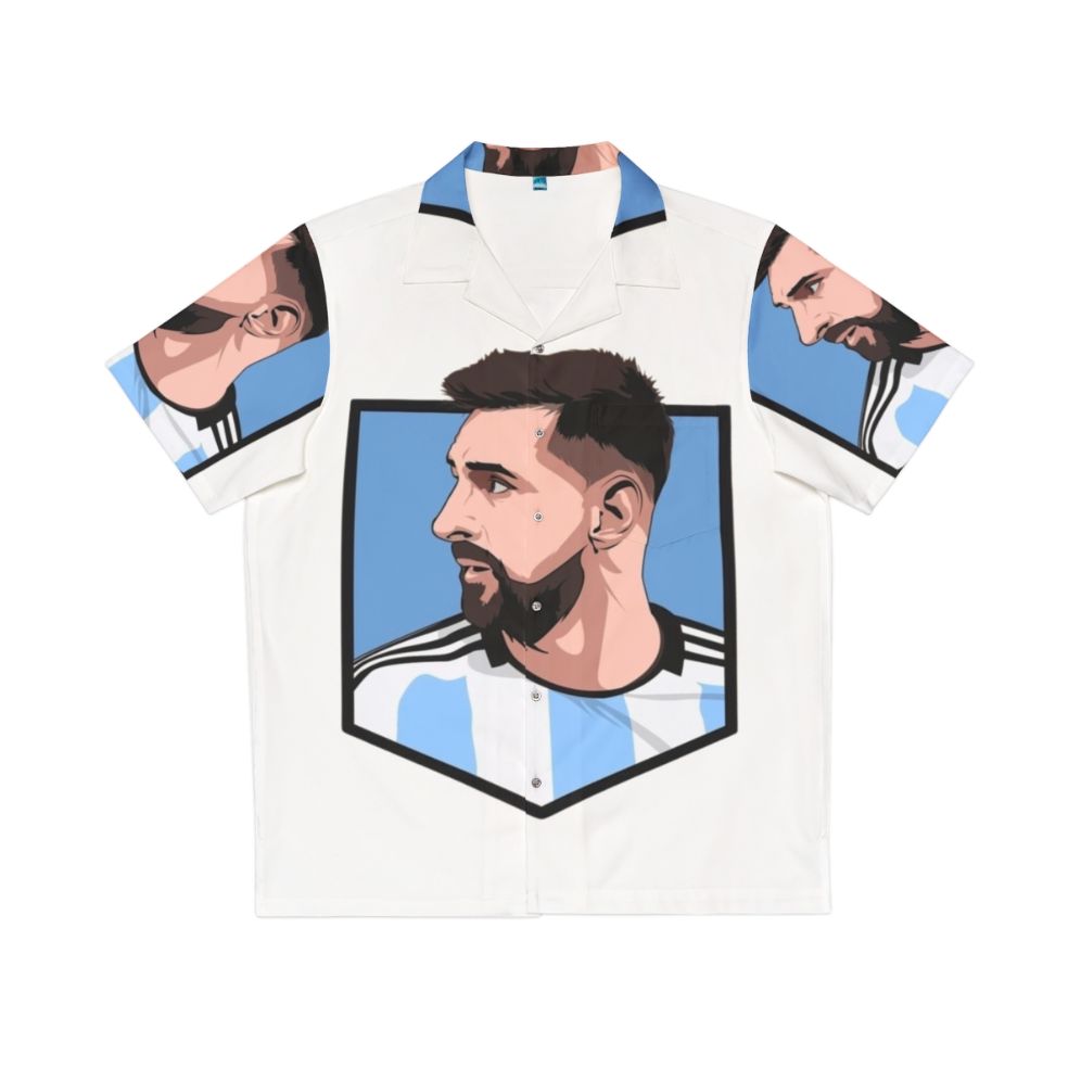 Lionel Messi 10 Argentina Soccer Jersey in Hawaii Shirt Design