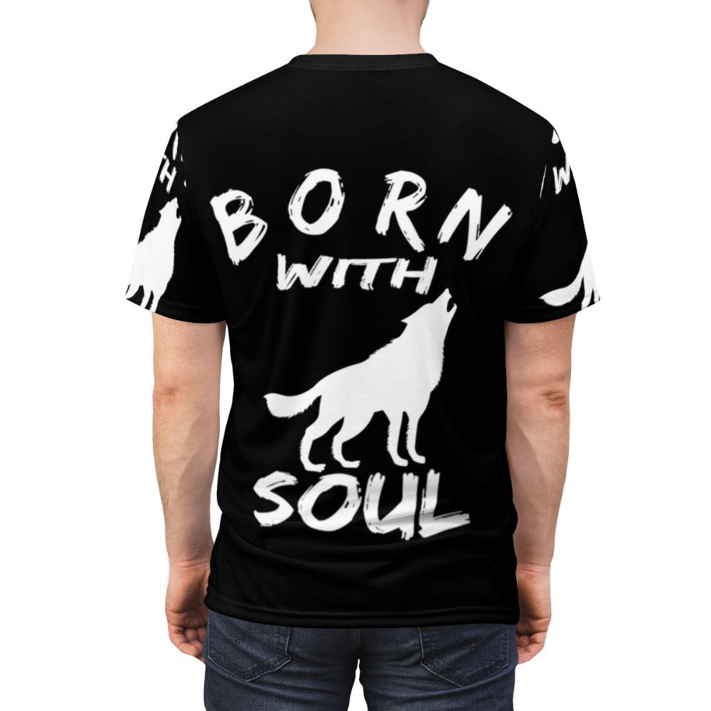 Premium Wolf Soul Graphic T-Shirt for Nature Enthusiasts - men back