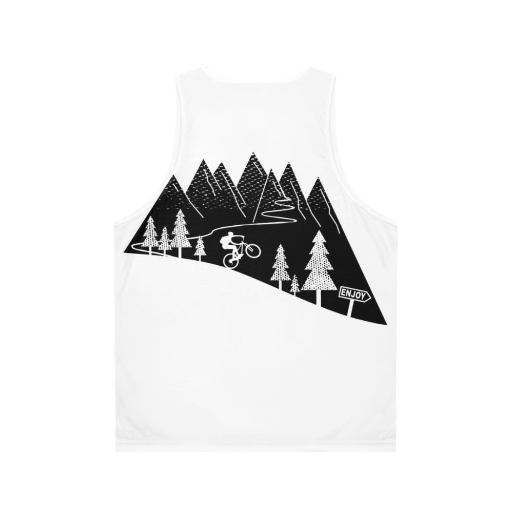 Mountain bike cyclist wearing a cycling tank top - Back