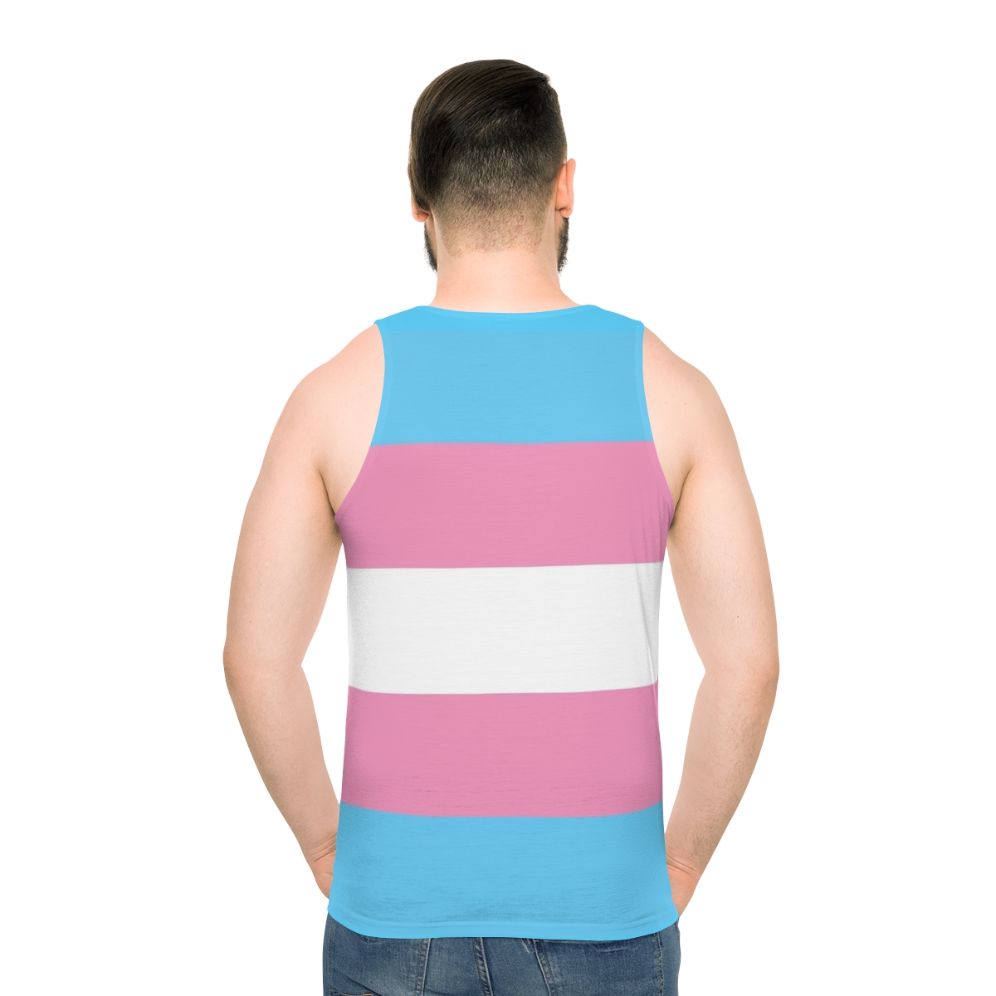 Transgender Pride Unisex Tank Top - men back