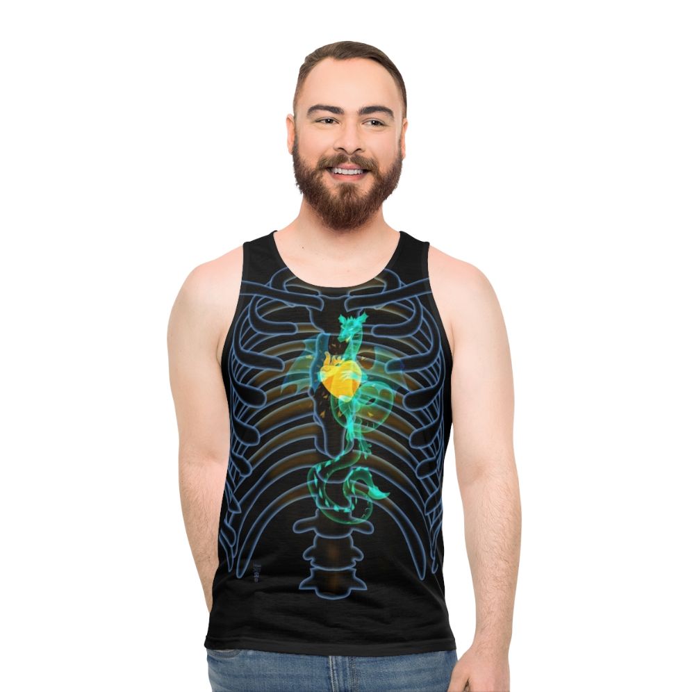 Glowing X-Ray Dragon Unisex Tank Top - men