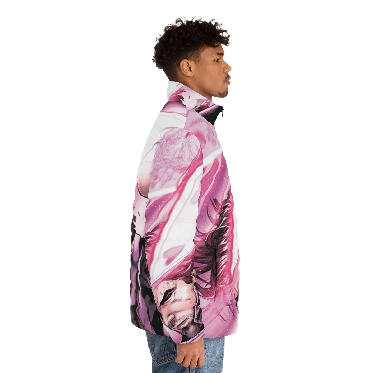 Gambit Puffer Jacket, X-Men inspired Marvel superhero apparel - men side right