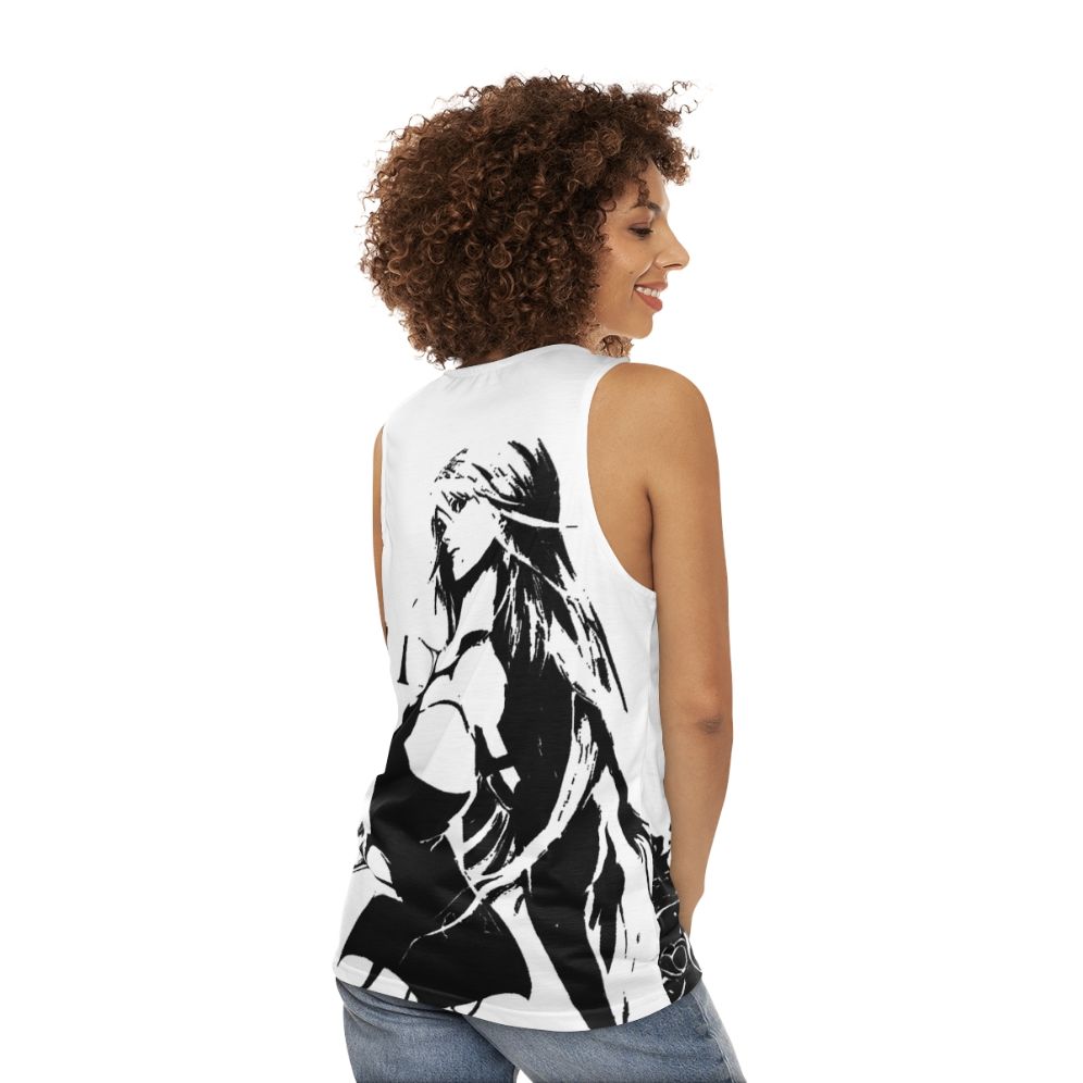 Weathered A2 Nier Automata Unisex Tank Top - women back