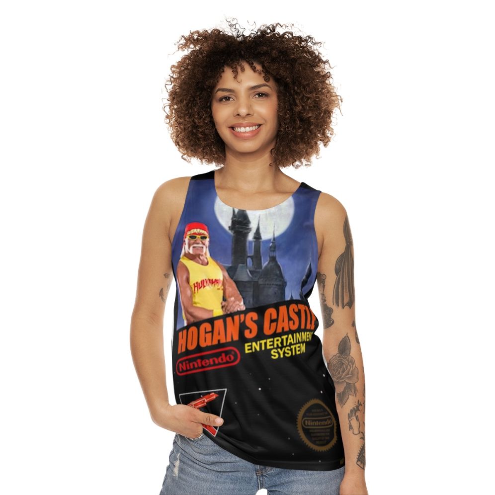 Unisex tank top with Hogans Castle and Beeg Beeg Yoshi design - women