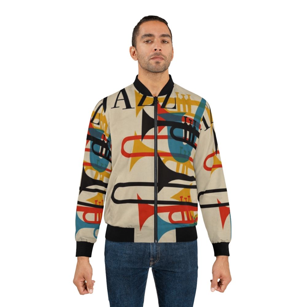 Vintage jazz bomber jacket with retro 1950s music design - Lifestyle