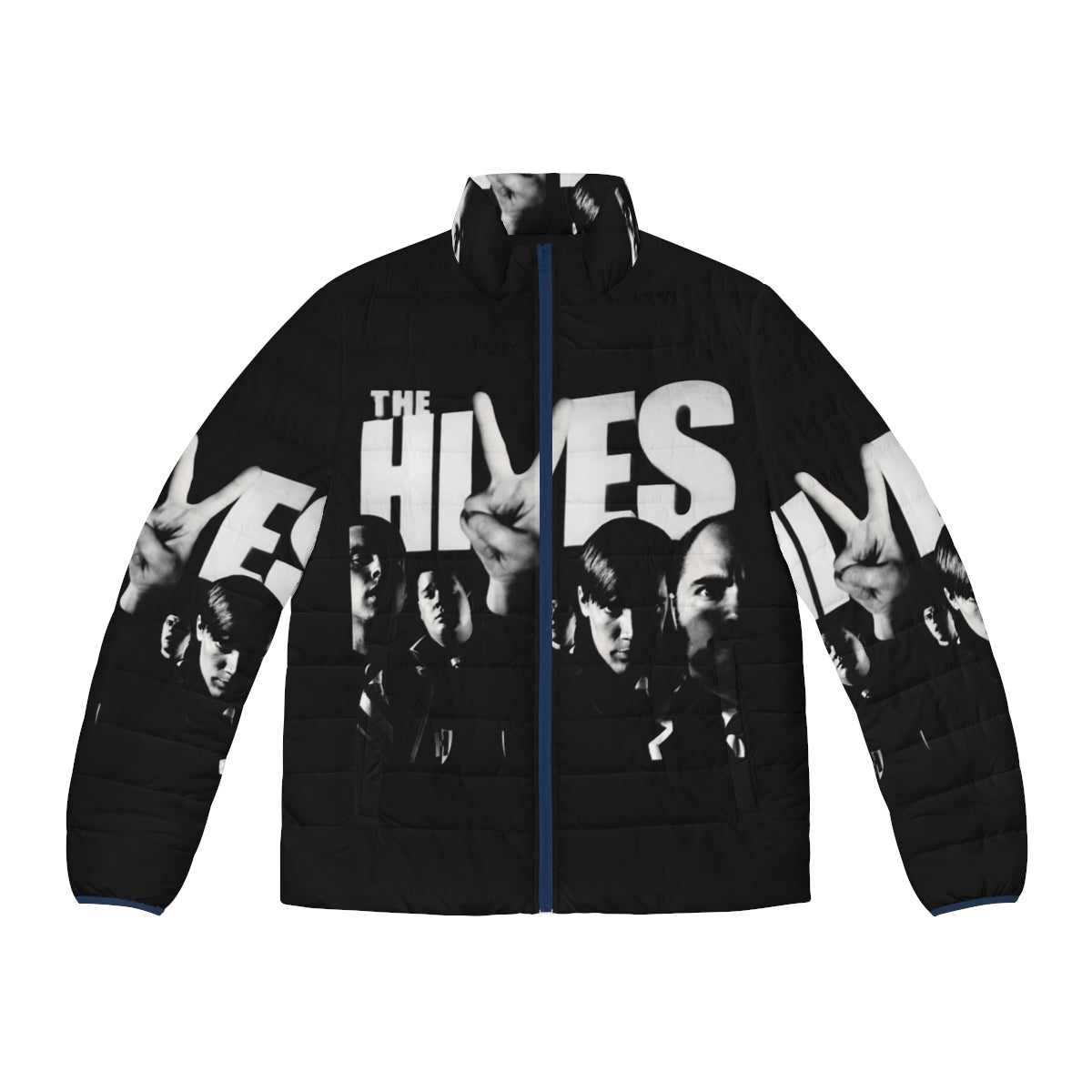 The Hives Vintage Puffer Jacket featuring band inspired design