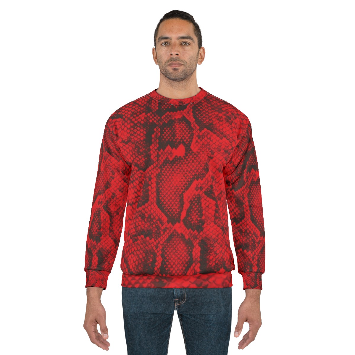 Red Snakeskin Sweatshirt - men