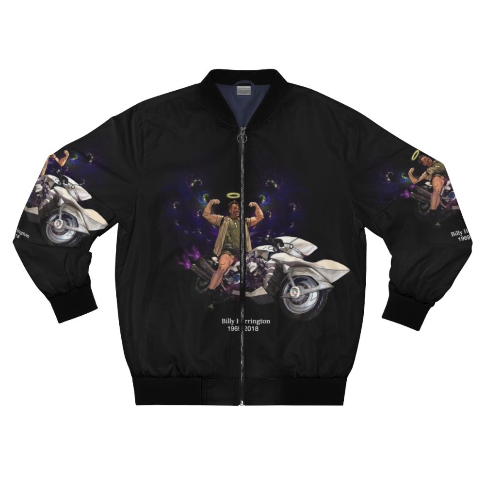 Commemorative bomber jacket featuring the iconic Aniki character from the Gachimuchi meme and Japanese pop culture