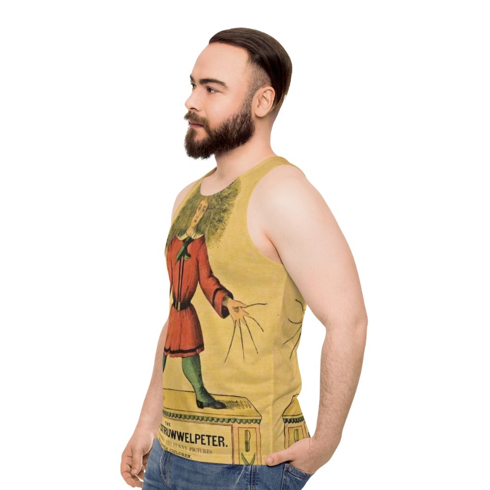 Struwwelpeter unisex tank top with horror-inspired design - men side