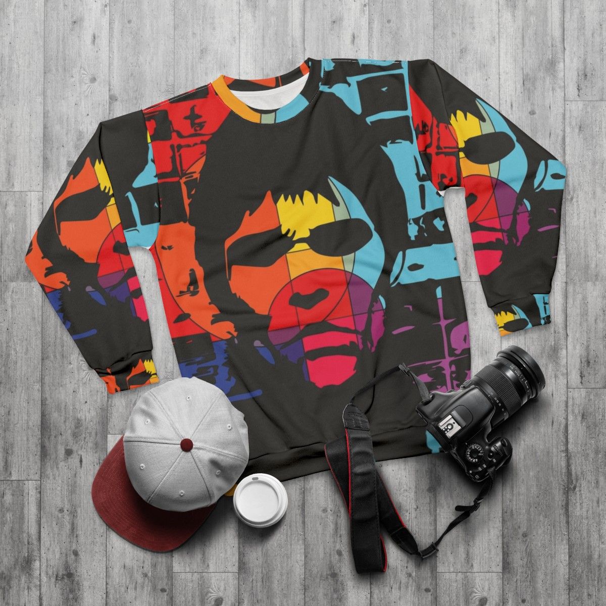 Ian Brown 'The Stone Roses' 90s Indie Sweatshirt - flat lay