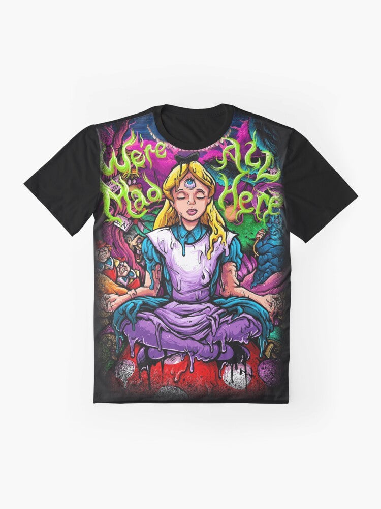 Alice in Wonderland themed graphic t-shirt - Flat lay