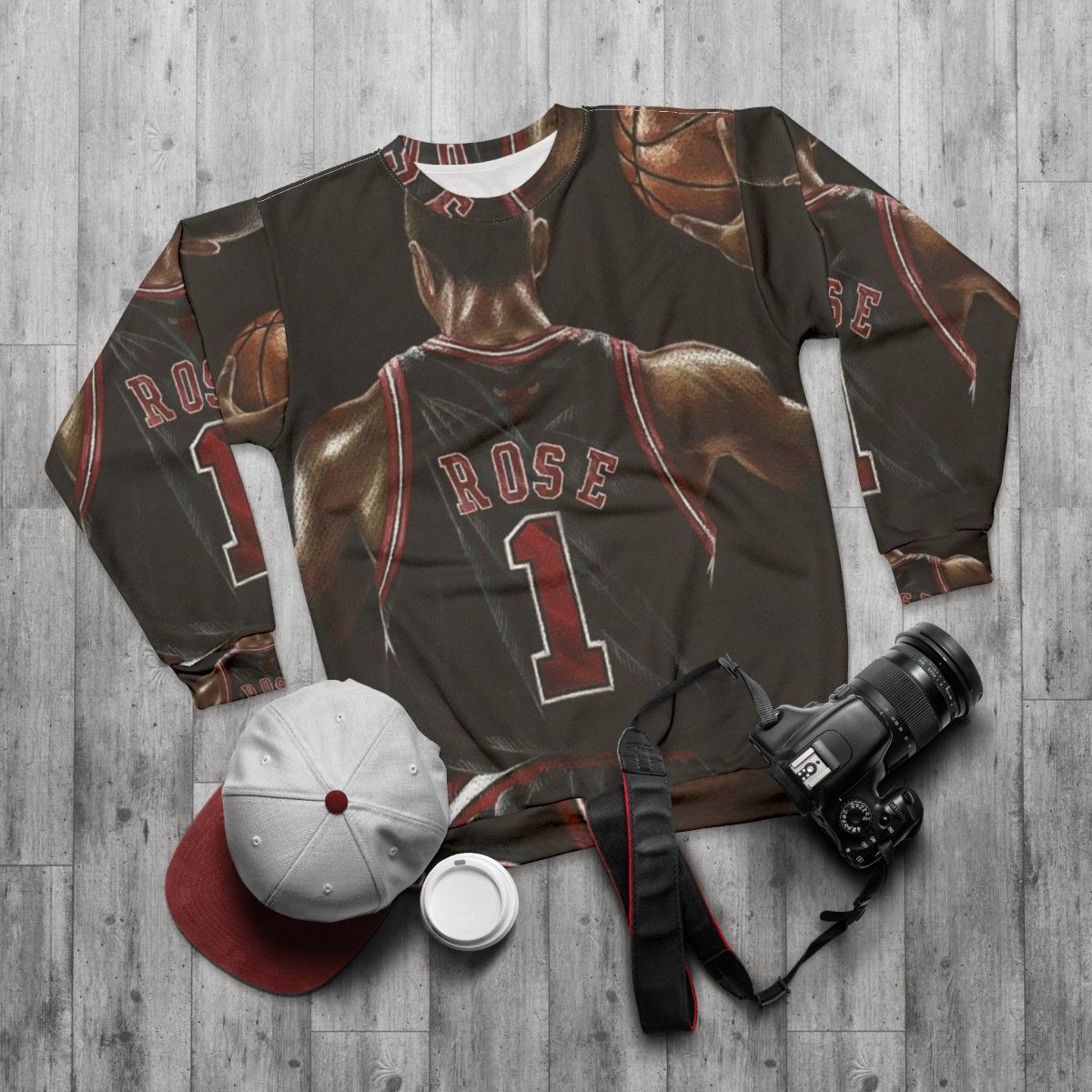 Derrick Rose Basketball Sweatshirt - flat lay