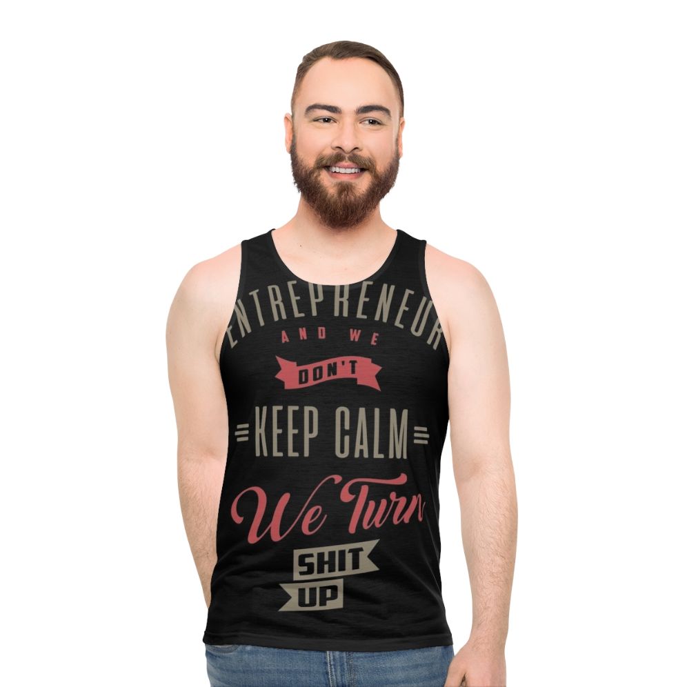 Entrepreneur Keep Calm Unisex Motivational Tank Top - men