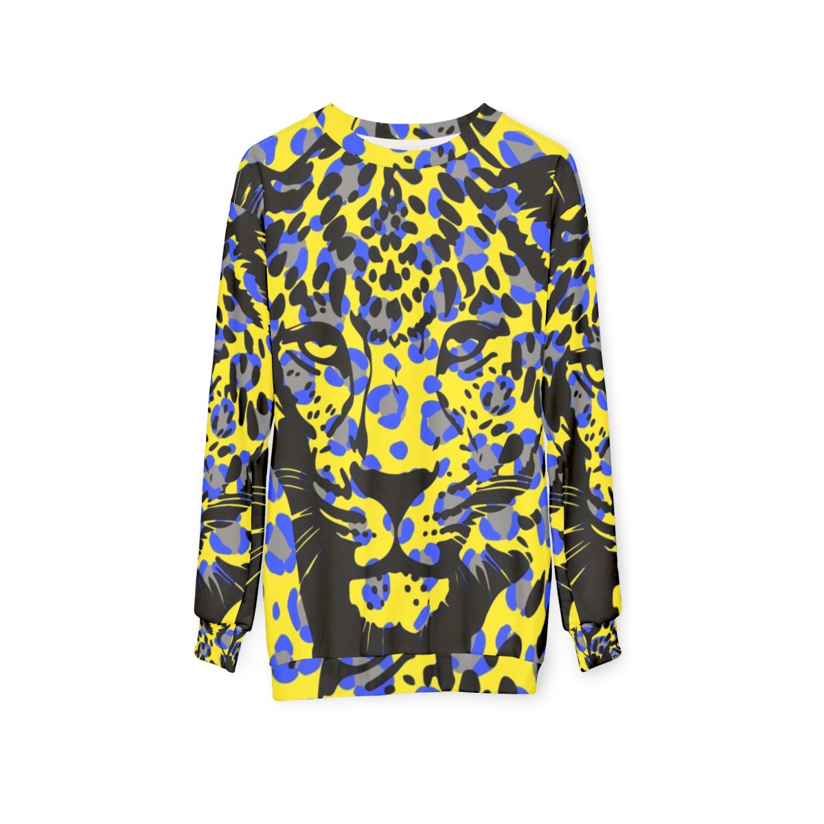 Leopard print sweatshirt with a stylish and wild design - hanging