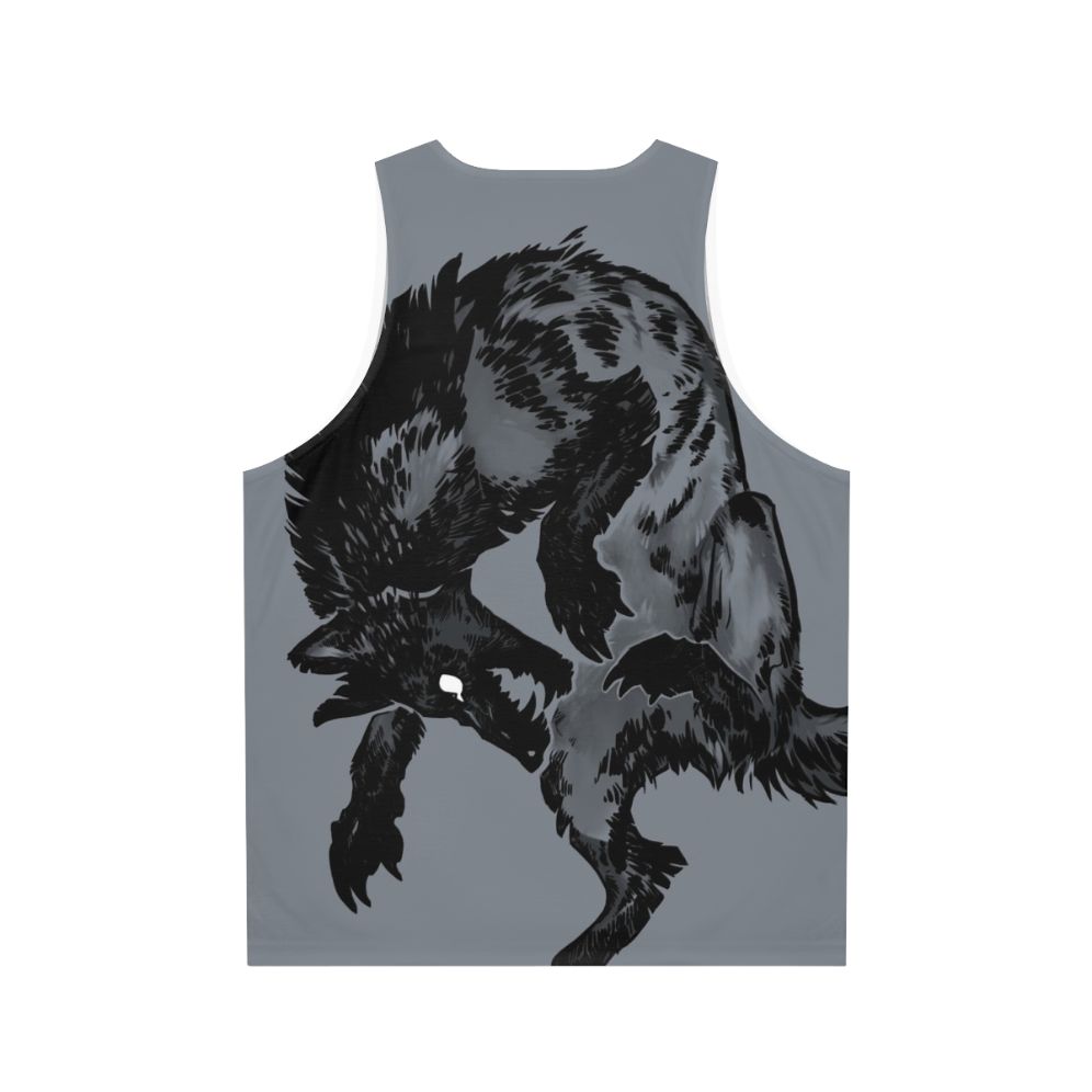 Creepy hyena unisex tank top - Back