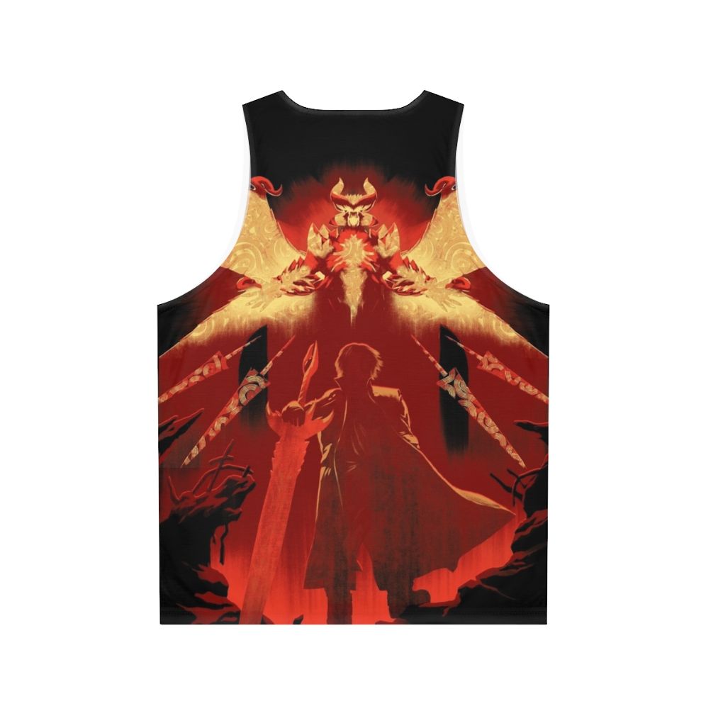 Unisex Red Hunter Tank Top - Back