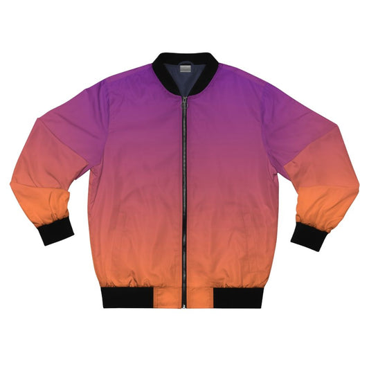 Stylish orange and purple gradient bomber jacket