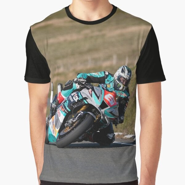 Michael Dunlop motorcycle racing t-shirt with graphic design