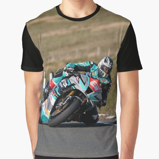 Michael Dunlop motorcycle racing t-shirt with graphic design