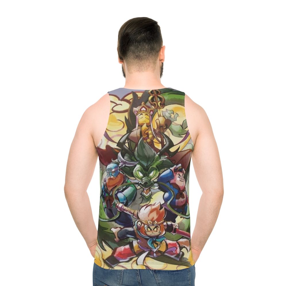 Monkie Kid Sun Wukong Illustration Unisex Tank Top - men back