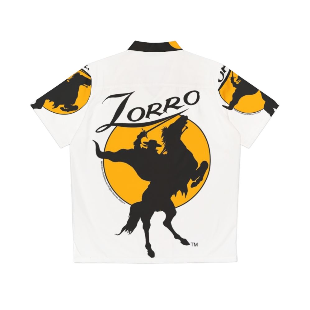 Zorro horse rider silhouette Hawaiian shirt - Back