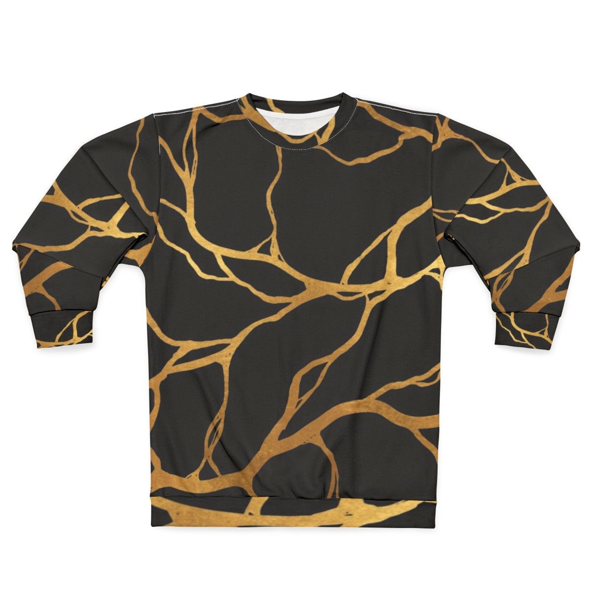 Kintsugi Sweatshirt with Ceramic Pattern Design