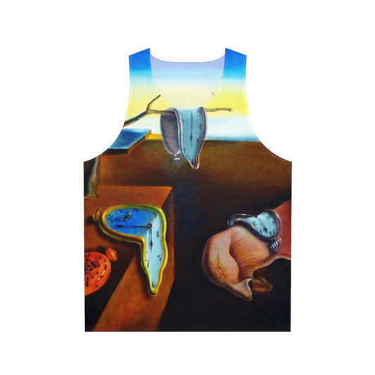 Unisex tank top featuring the iconic surreal masterpiece "The Persistence of Memory" by Salvador Dali