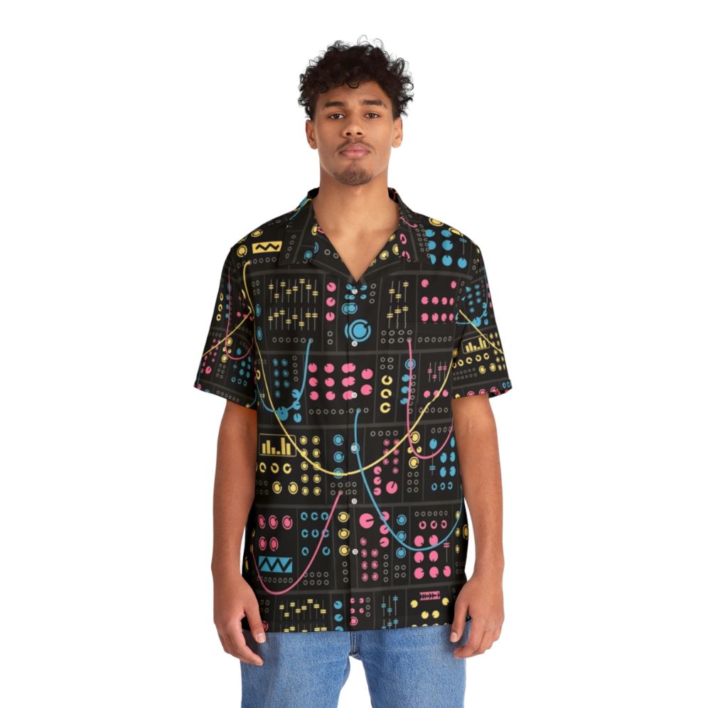 Modular Synthesizer Hawaiian Shirt - People Front