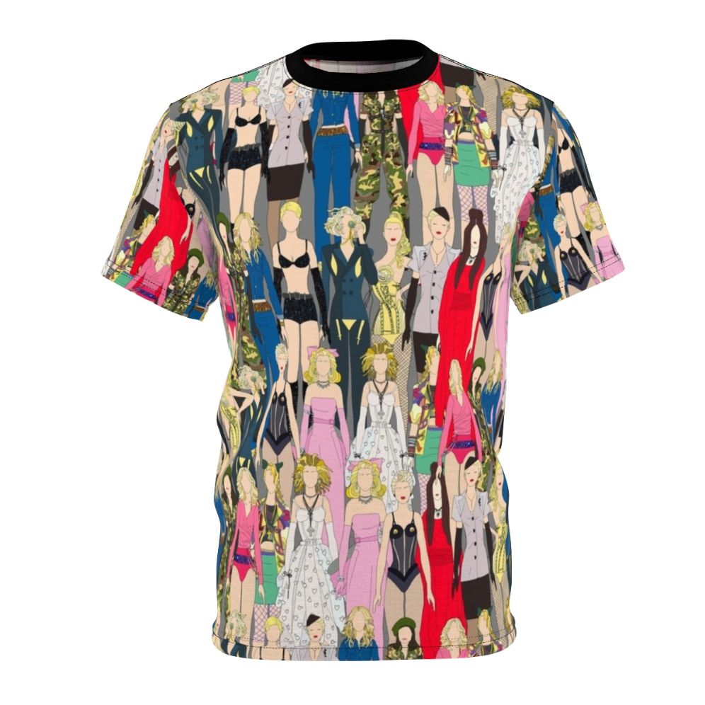 Vibrant pop art-inspired t-shirt with a modern graphic design featuring the iconic Madonna