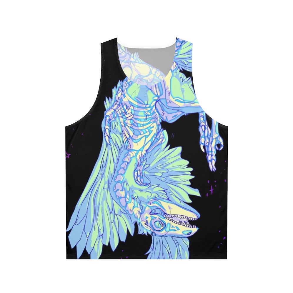 Archaeopteryx dinosaur glow-in-the-dark unisex tank top