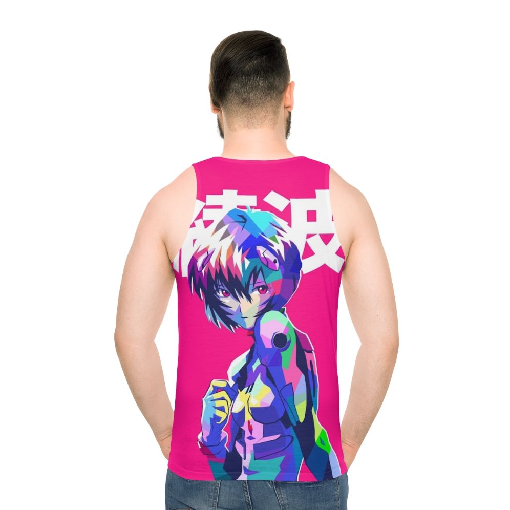 Neon Genesis Evangelion Rei Ayanami Unisex Tank Top - men back