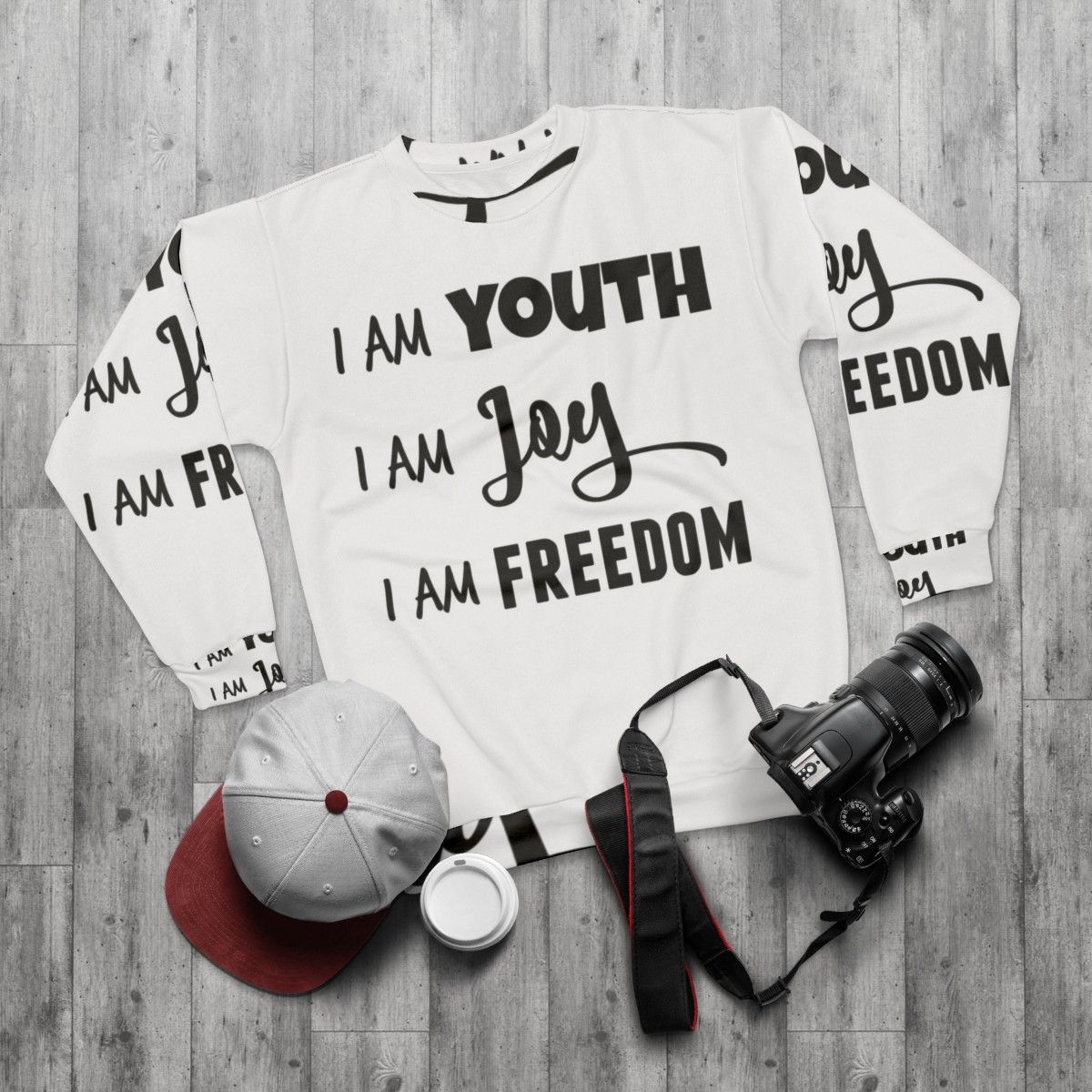 "I Am" Peter Pan Inspired Youth Sweatshirt - flat lay