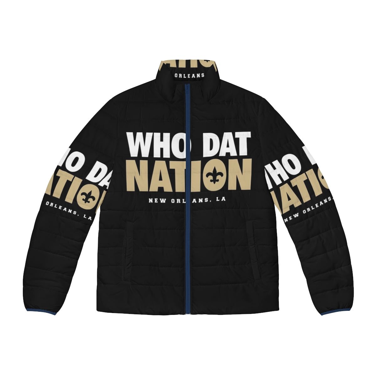 New Orleans Saints "Who Dat Nation" Retro 8-Bit Puffer Jacket