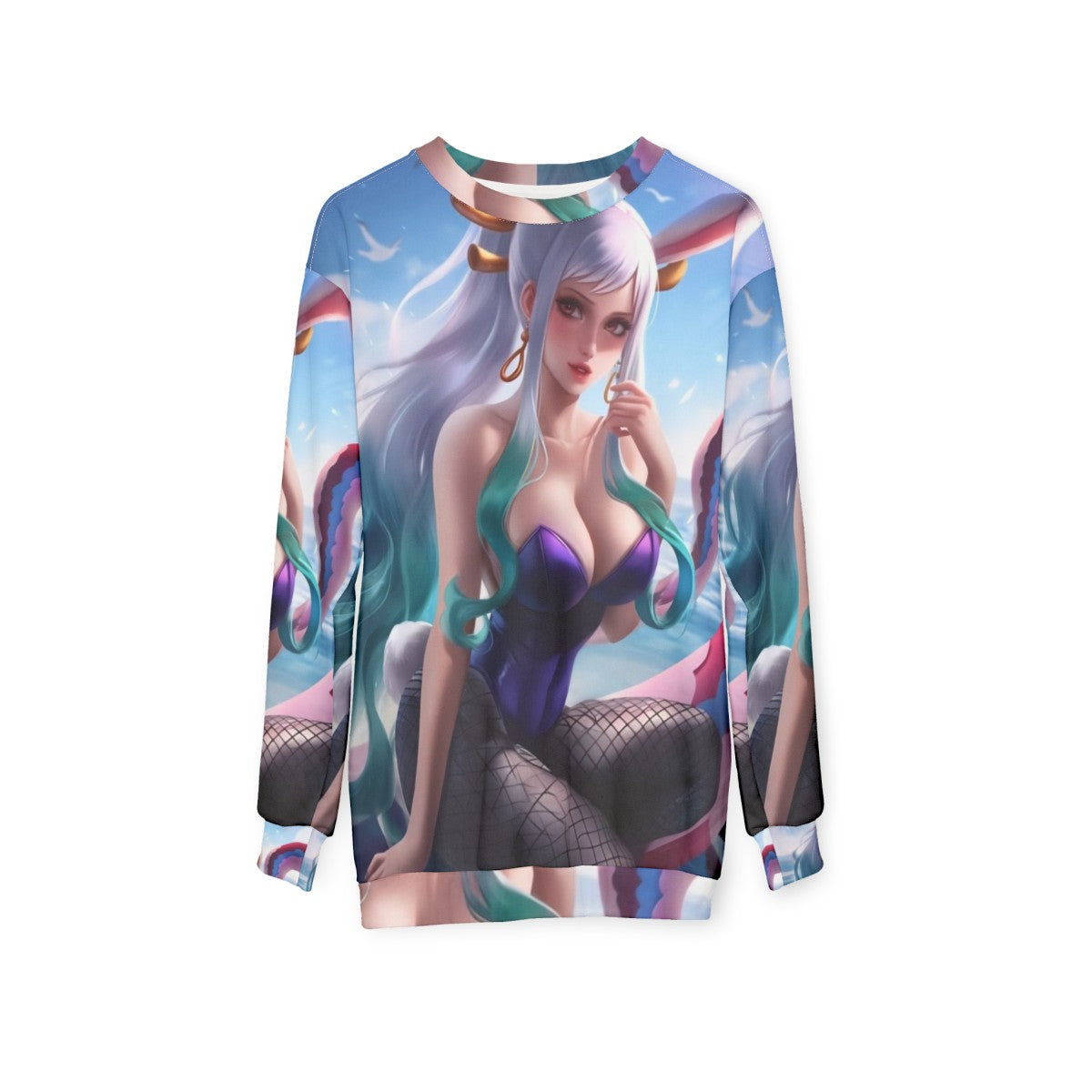 Kawaii Anime Girl Oni Princess Sweatshirt - hanging