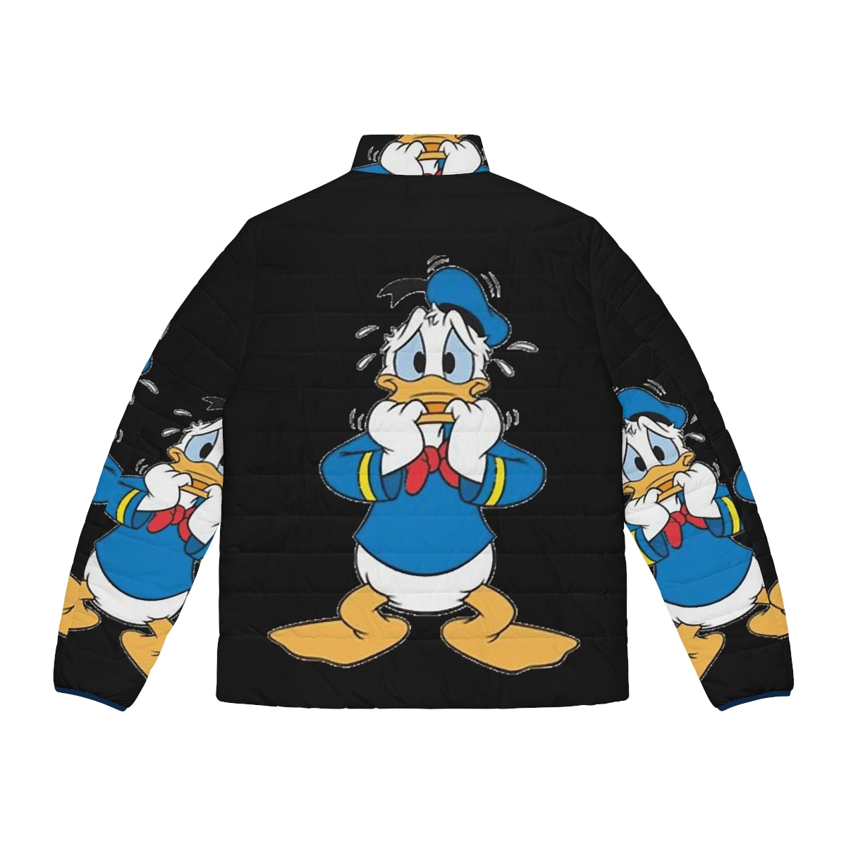 Amusing Donald Duck-inspired puffer jacket with cartoon graphics - Back