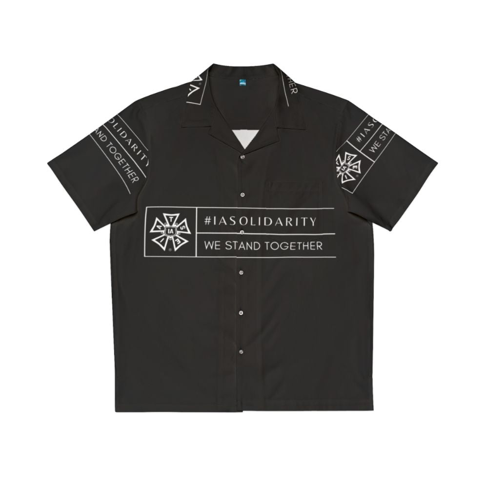 IATSE "We Stand Together" Hawaiian Shirt with film crew solidarity logo