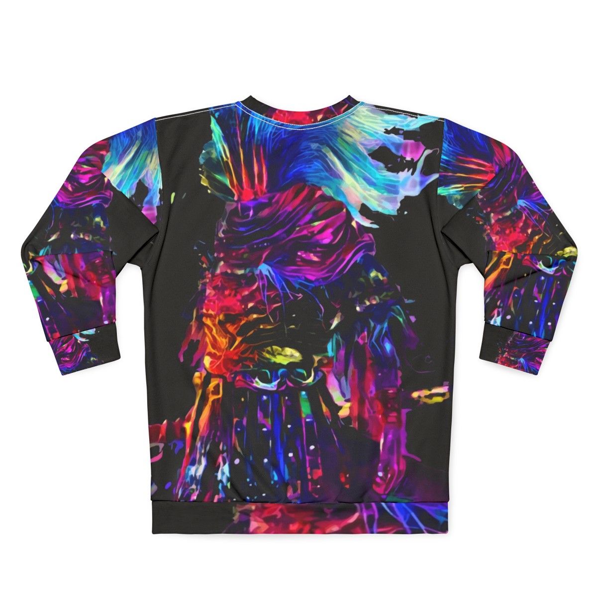 Synthwave King Dark Fantasy Gaming Sweatshirt - Back