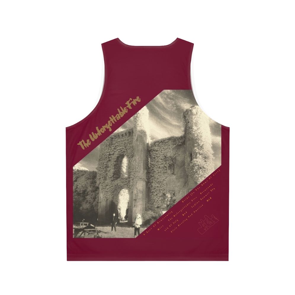 Unisex U2 tank top with "A Fire In Slane" design - Back