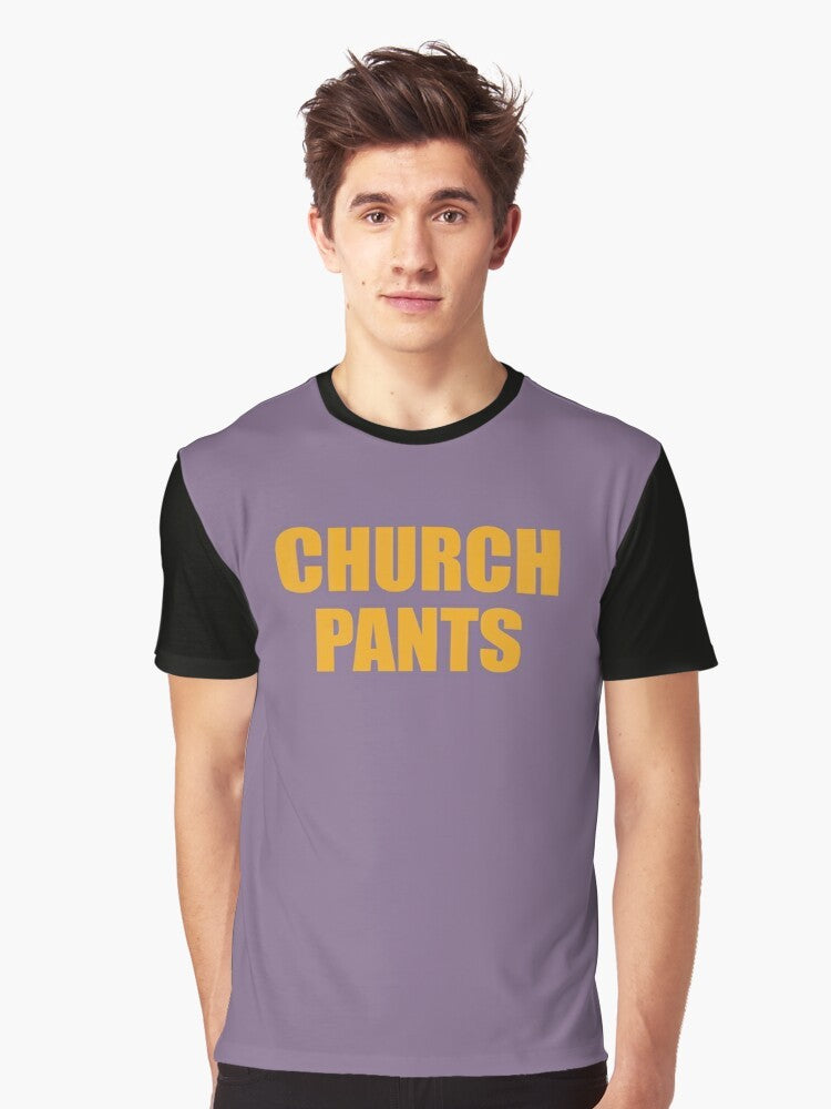 Graphic t-shirt featuring the iconic "iCarly" character Penny and her church pants - Men