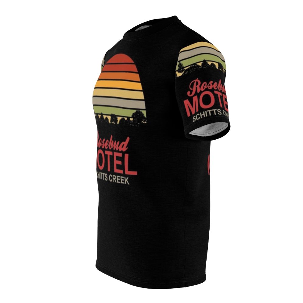 Rosebud Motel sunset landscape design AOP t-shirt - men left