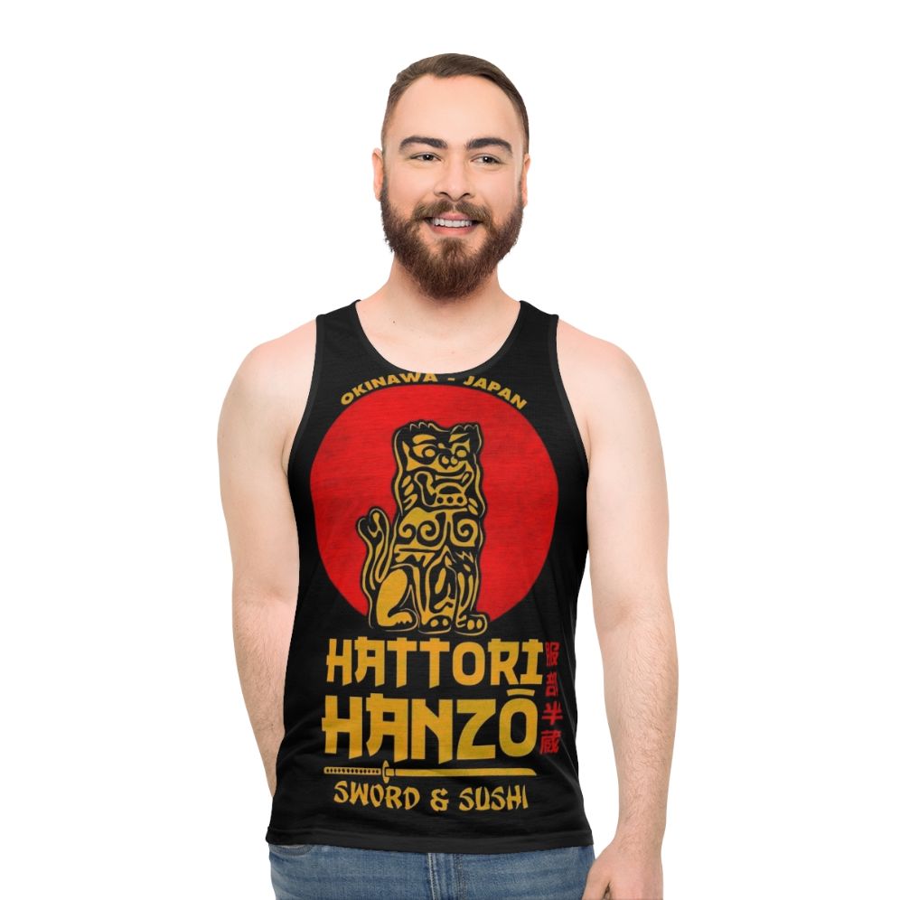 Hattori Hanzo unisex tank top with samurai-inspired design - men