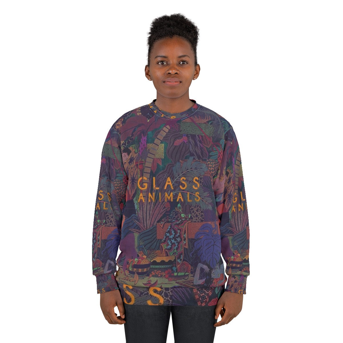 Glass Animals Zaba Sweatshirt featuring the iconic album art - women