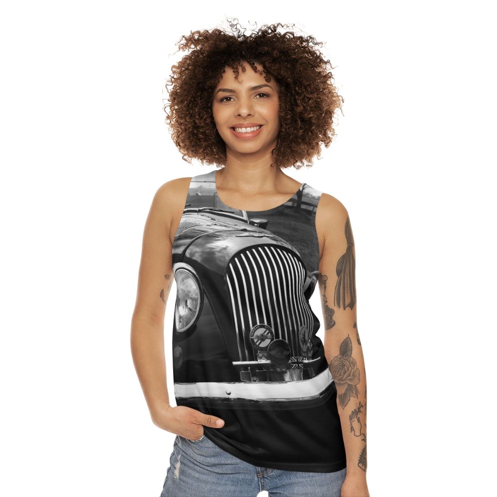 Vintage 1966 Morgan Plus 4 Unisex Tank Top - women