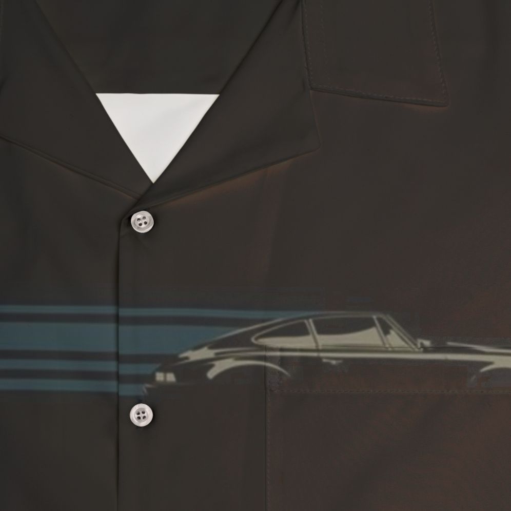 Minimalist Porsche Hawaiian Shirt - Detail