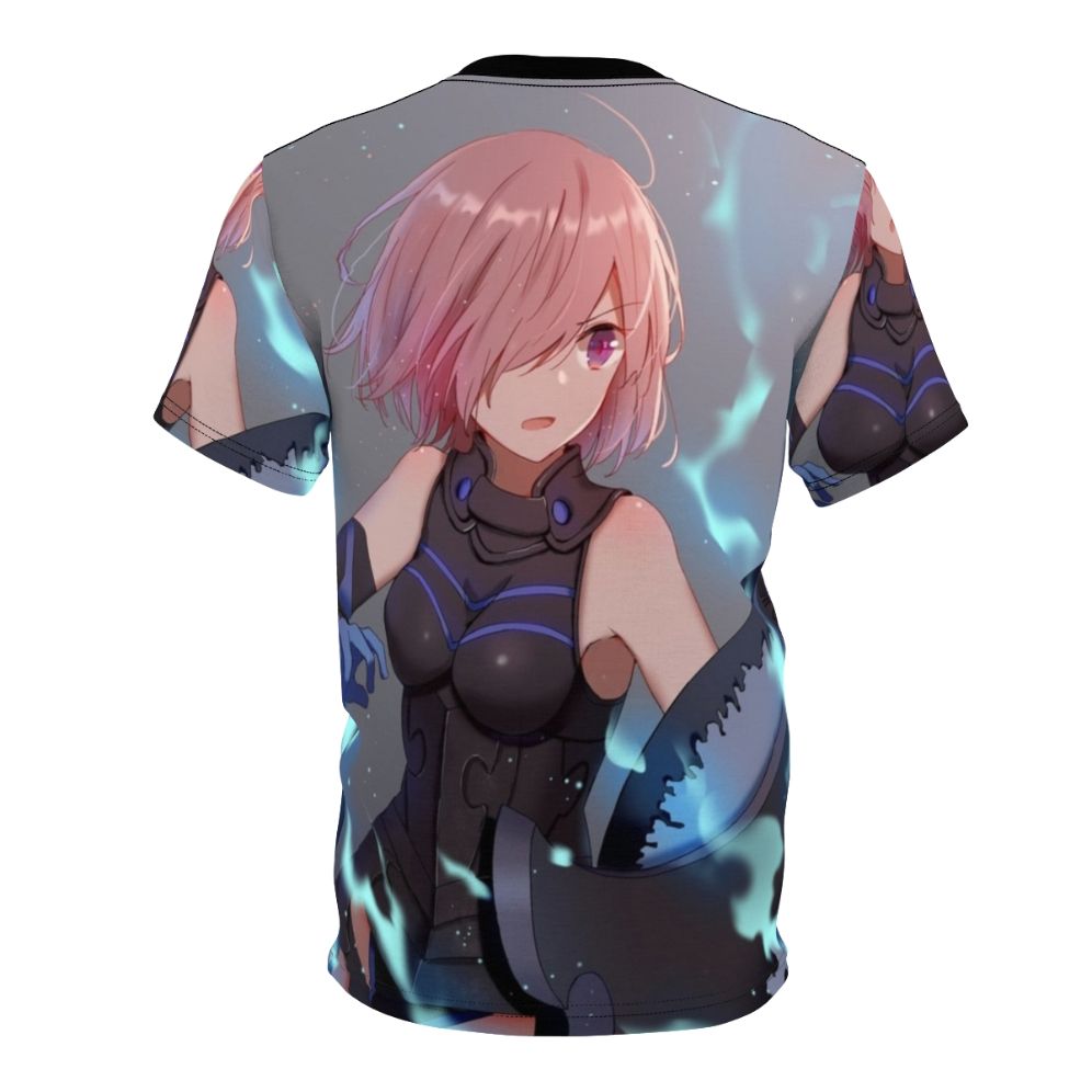 Fate inspired anime all-over-print t-shirt featuring characters and imagery from the popular manga and anime series. - Back