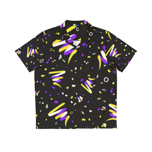 Nonbinary pride arcade carpet retro Hawaiian shirt