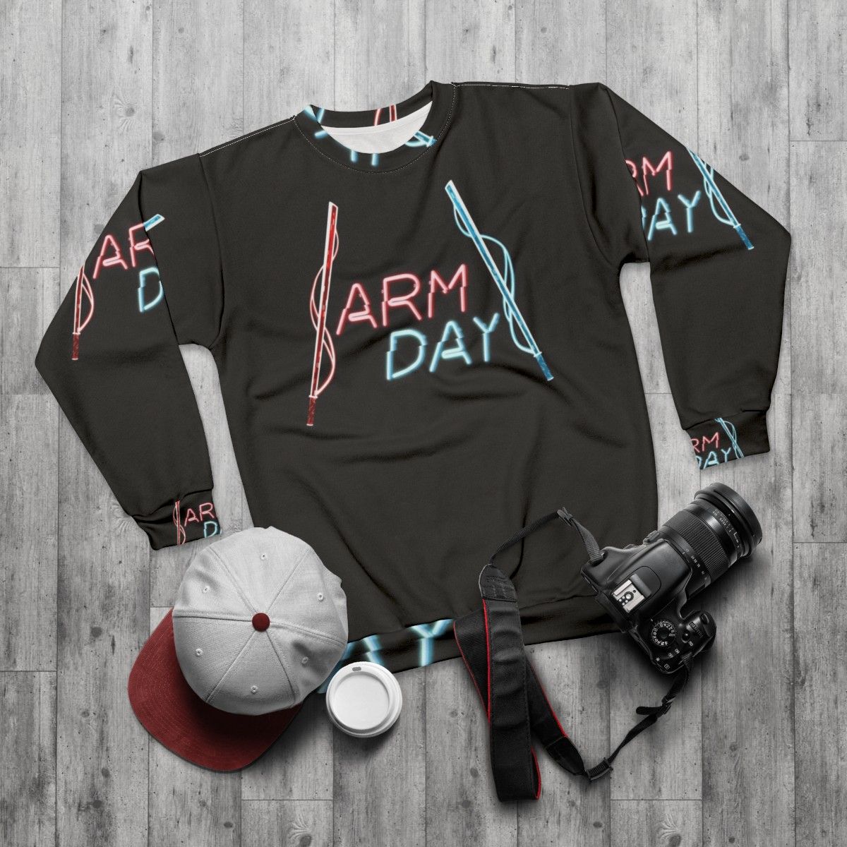 Artsy Beat Saber V2 Virtual Reality Gaming Sweatshirt - flat lay