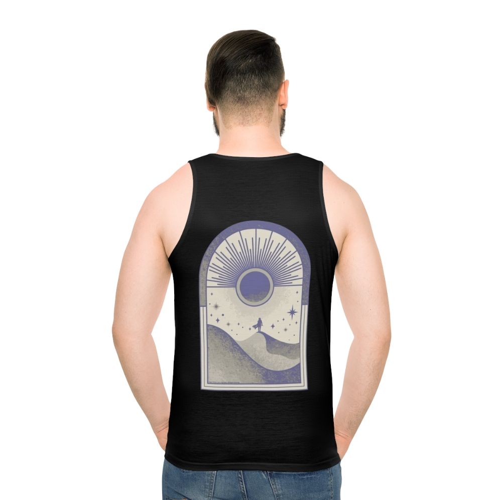 Dune Arrakis Unisex Science Fiction Tank Top - men back