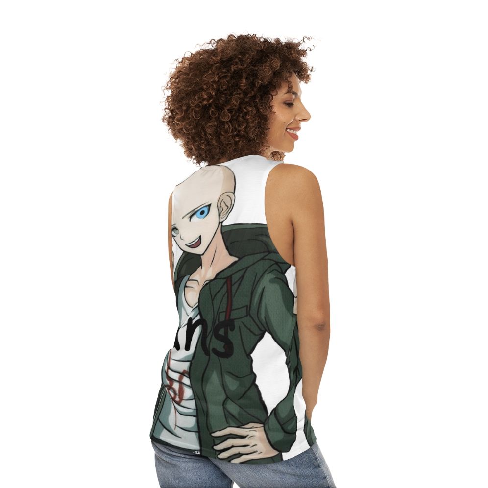 Komaeda x Sans Unisex Anime Gaming Tank Top - women back